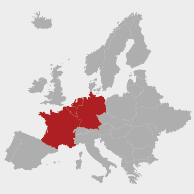 Benelux, Duitsland en Frankrijk